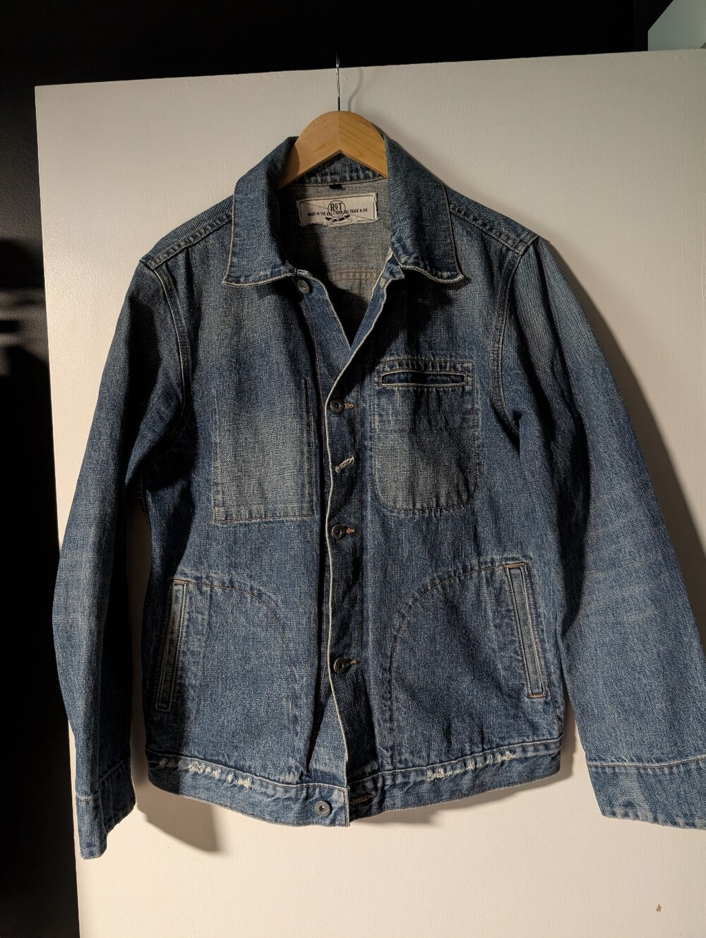 Rogue Territory Supply Jacket Japanese Selvedge Workwear Denim Size Large